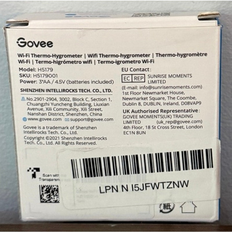 Govee Wi-Fi Thermo-Hygrometer H5179 Smart Thermometer Humidity / Temperature