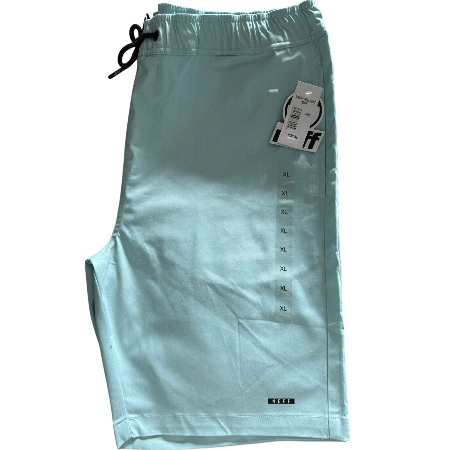 Mens Neff Board Shorts Elastic Waist Drawstring Pockets Turquoise Sz XL NWT