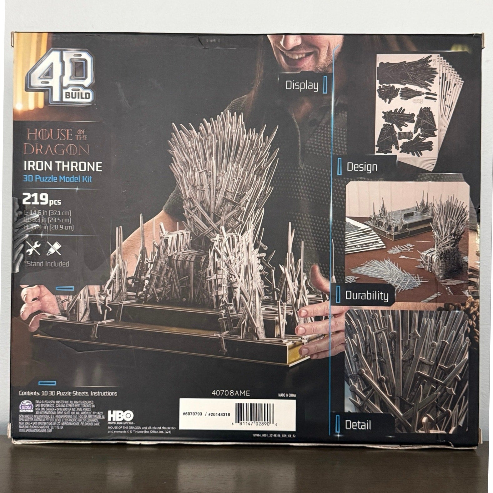 Game of Thrones Iron Throne 3D Model Kit 219pcs House of the Dragon Sealed Box
