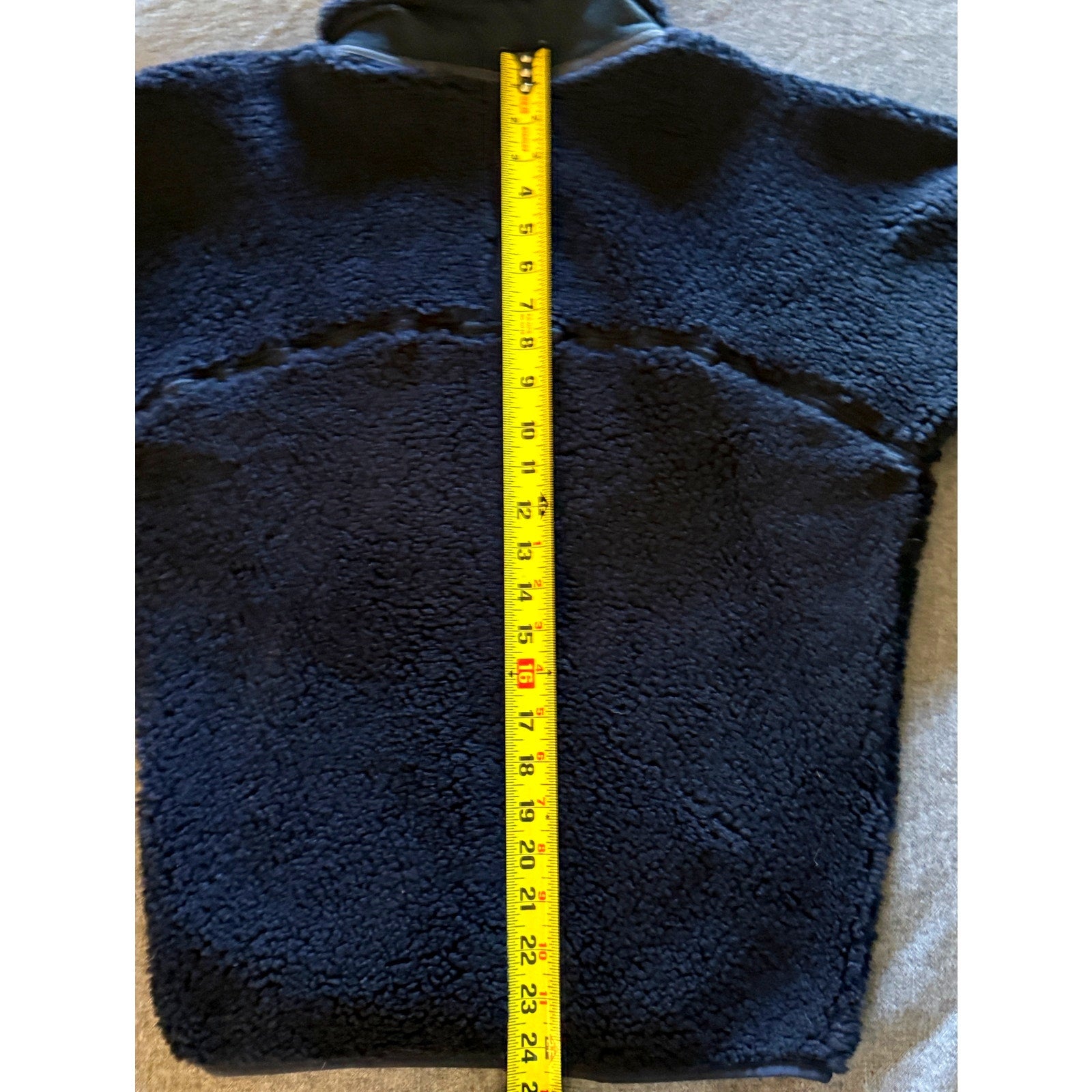 Madhappy Plush Sherpa Dark Navy Blue Premium Fleece Half‑Zip Pullover NWT Sz XS