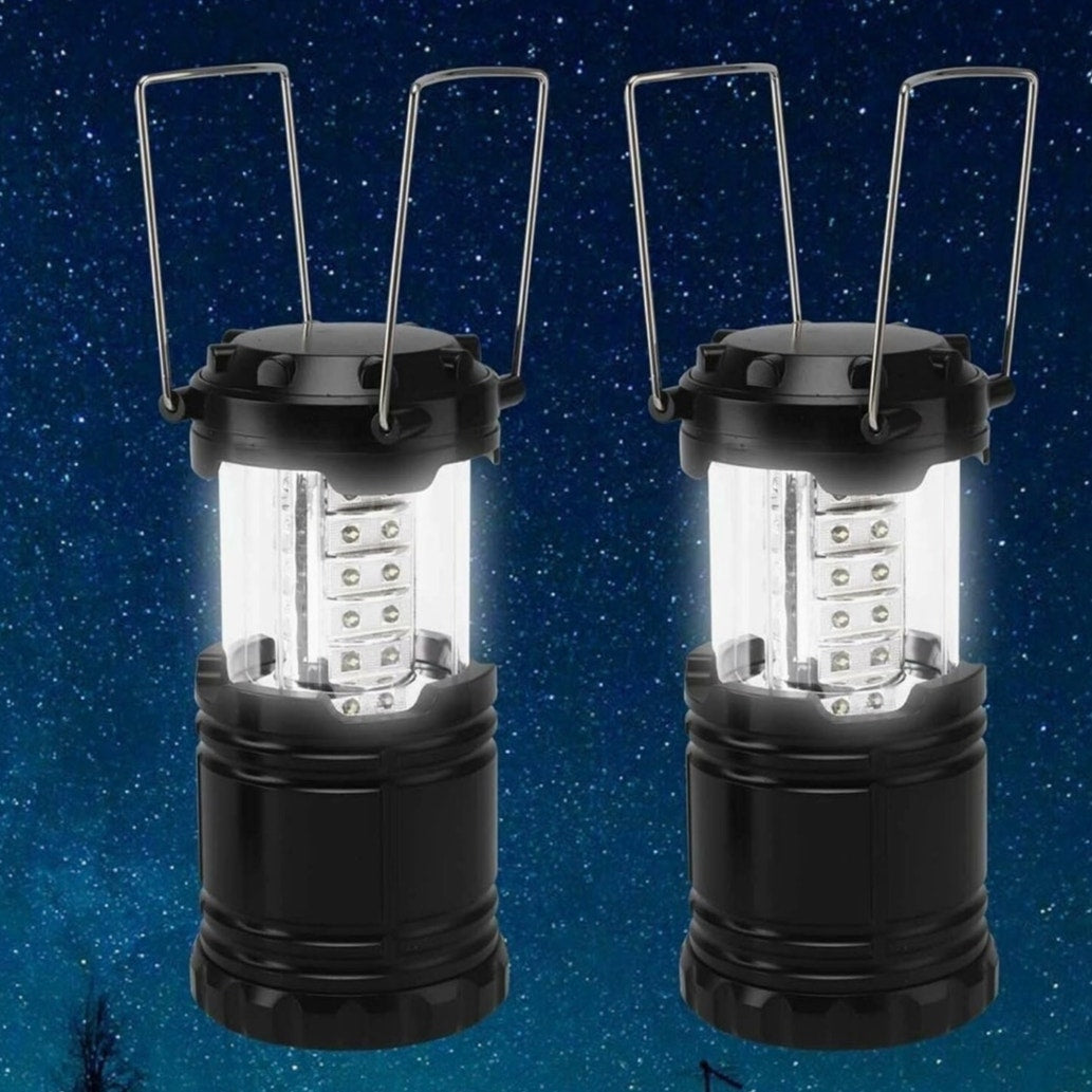 2-Pack LED Collapsible Portable  Durable Lanterns Ultra Bright, Long Lasting NIB