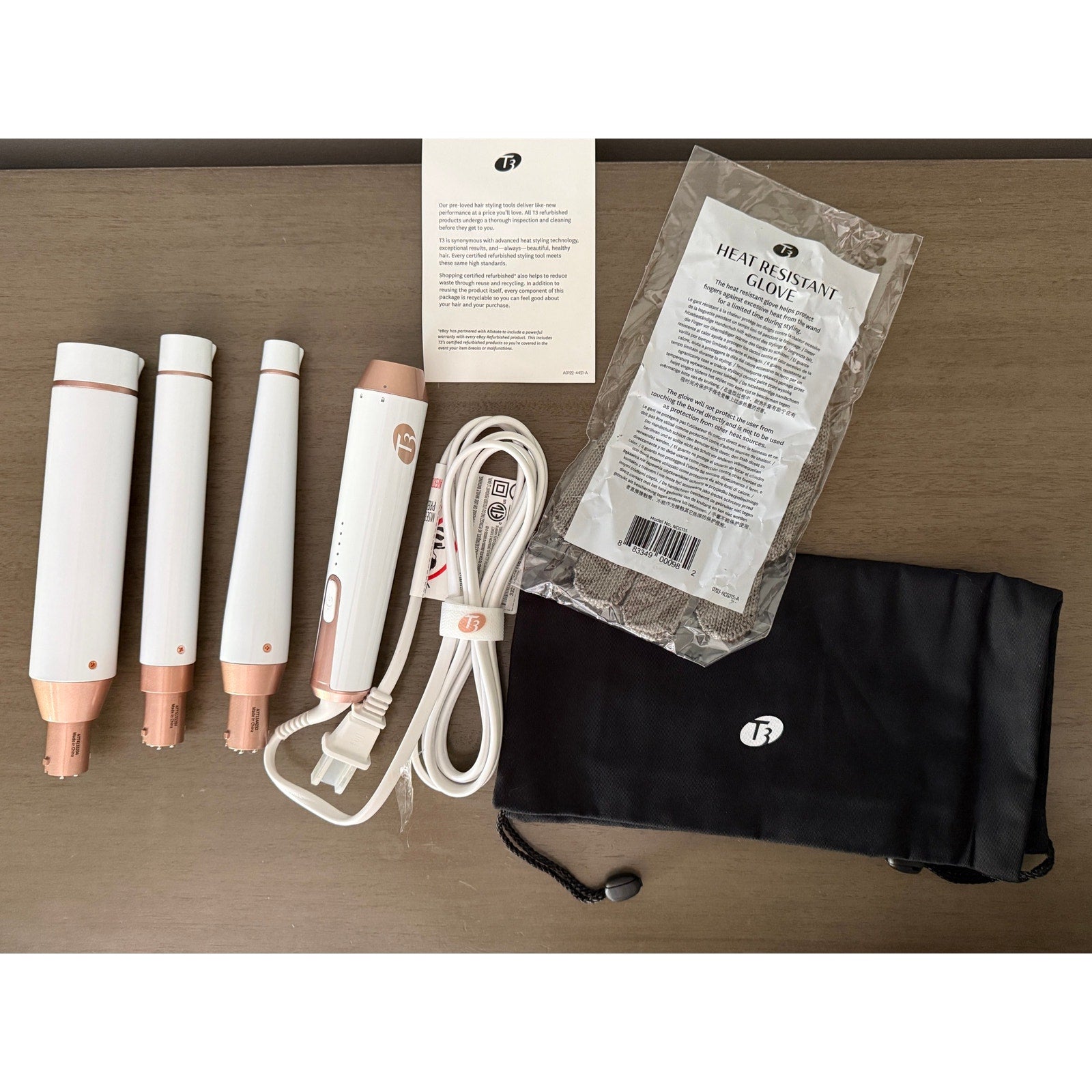 T3 Whirl Trio Interchangeable Curling Iron Kit 1", 1 1/4", 1 1/2" Barrels NWOB