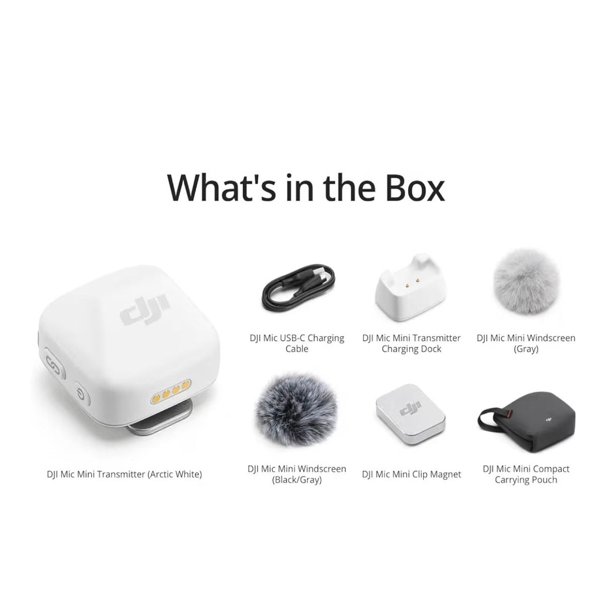 DJI Mic Mini Transmitter Ultralight, Wireless Microphone for Creators White NEW
