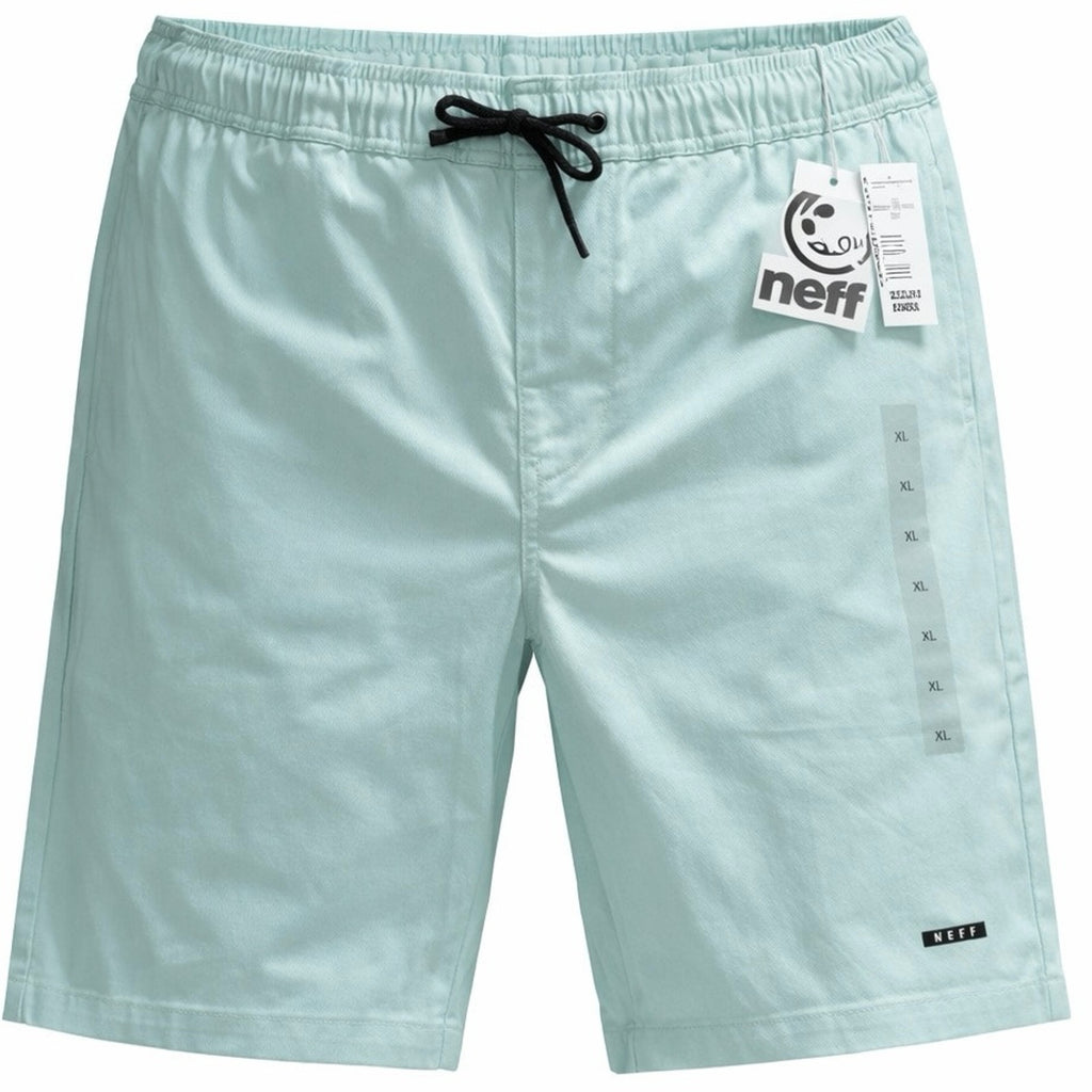 Mens Neff Board Shorts Elastic Waist Drawstring Pockets Turquoise Sz LARGE NWT