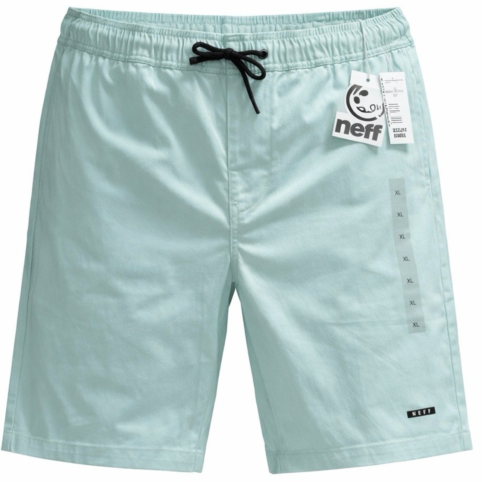 Mens Neff Board Shorts Elastic Waist Drawstring Pockets Turquoise Sz LARGE NWT