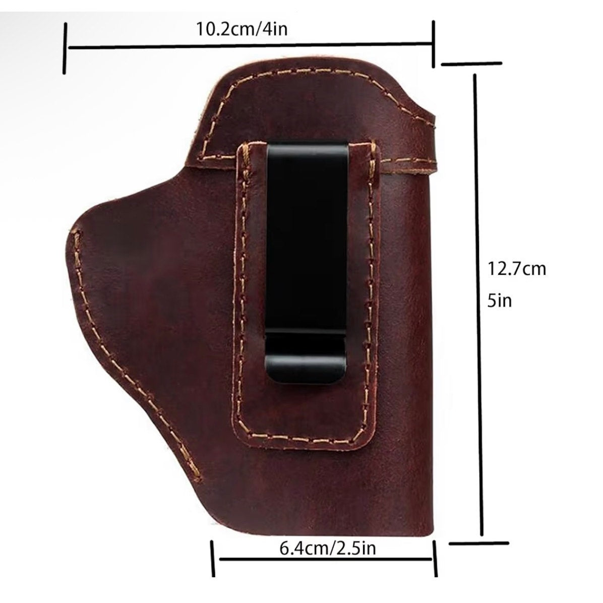 Genuine Hand Crafted Leather Holster Small Hand Piece Right Handed Burgundy NEW