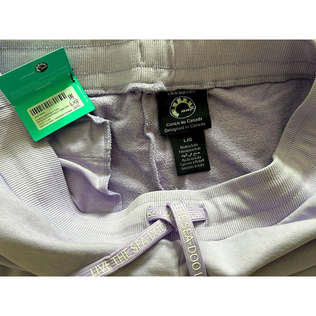Seadoo Soft Terry Joggers Drawstring Waist Lavender Sz Large NWT