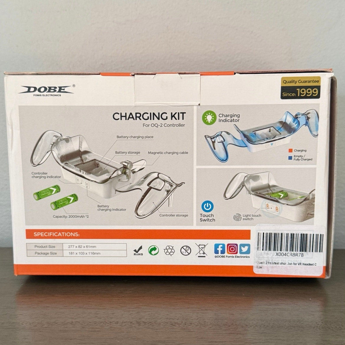 DOBE OQ2 Controller Charging Kit Dock Stand Easy Touch Switch VR Accessory