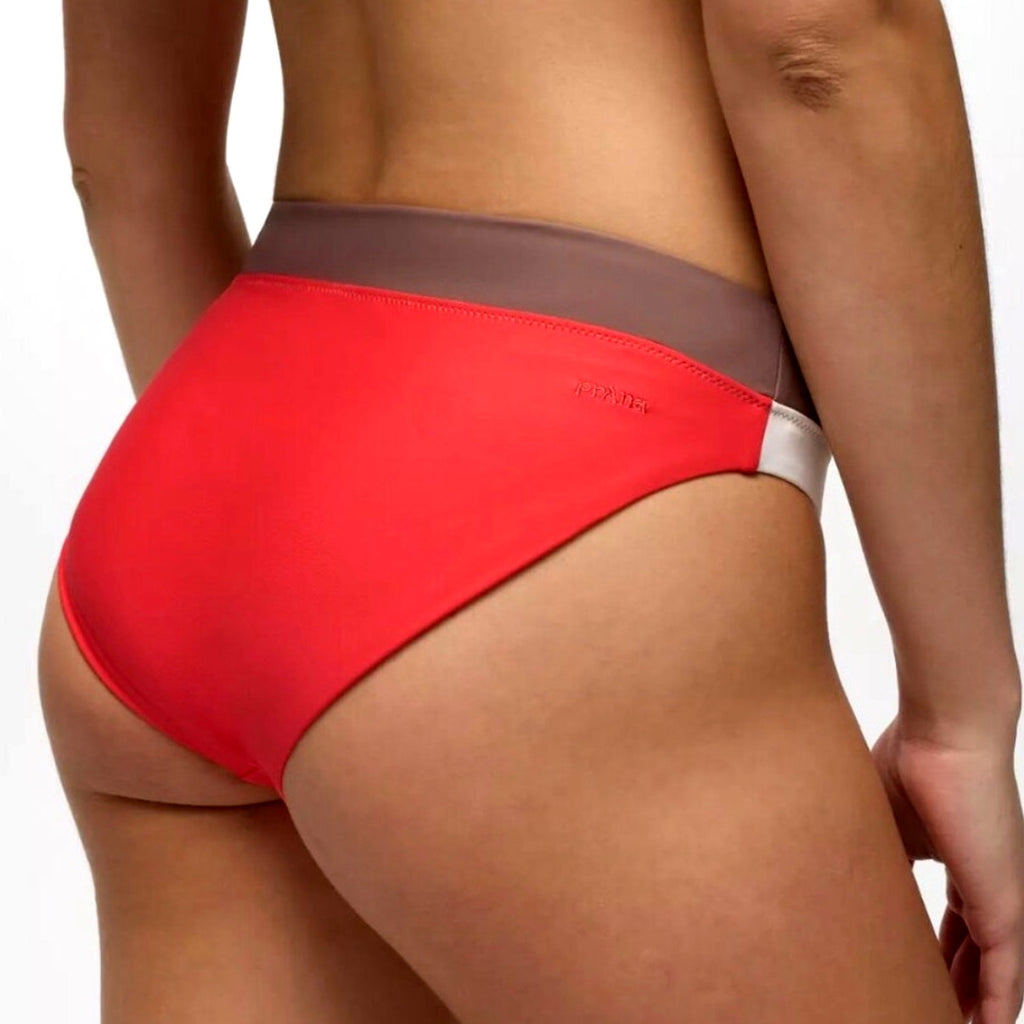 Womens Prana Baja Bound Summer Wave Bikini Swim Bottom Sz Small Color Rose Fire