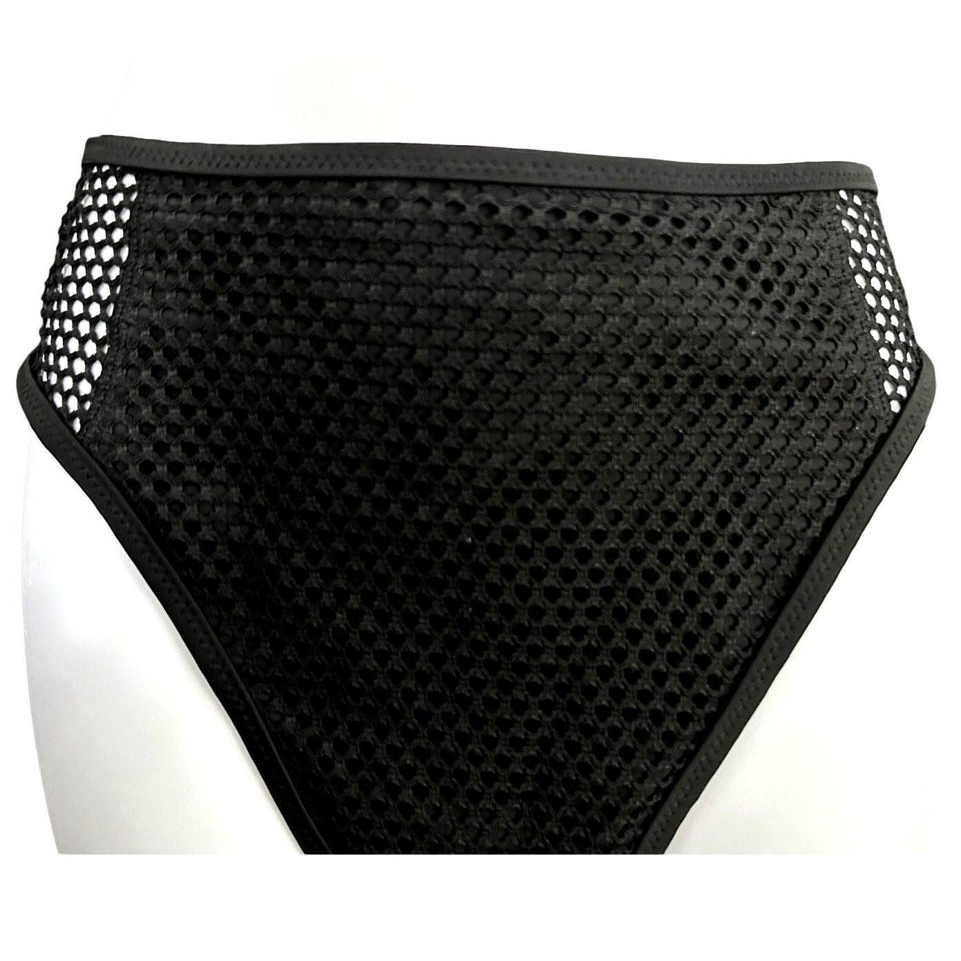 Refuge Swim Bikini Set Mesh Overlay Cami Top & Matching High Waist Bottoms Sz S