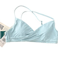 Roxy Light Blue Wrap Halter Bikini Top Size S  Swim Beach Surf Swimwear NWT