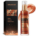 Sexy Silky Golden Brown Body Shimmer Oil Glow Radiant Hydrating Skin 4.1 oz NEW