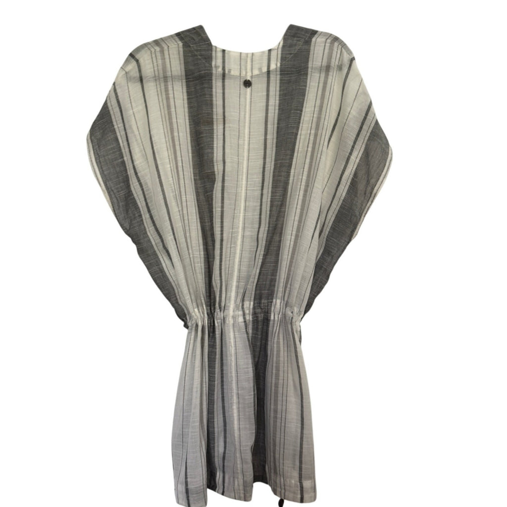 prAna Marina Bay Tunic S • Organic Cotton • Grey Stripe • Relaxed Gauzy Fit NWT