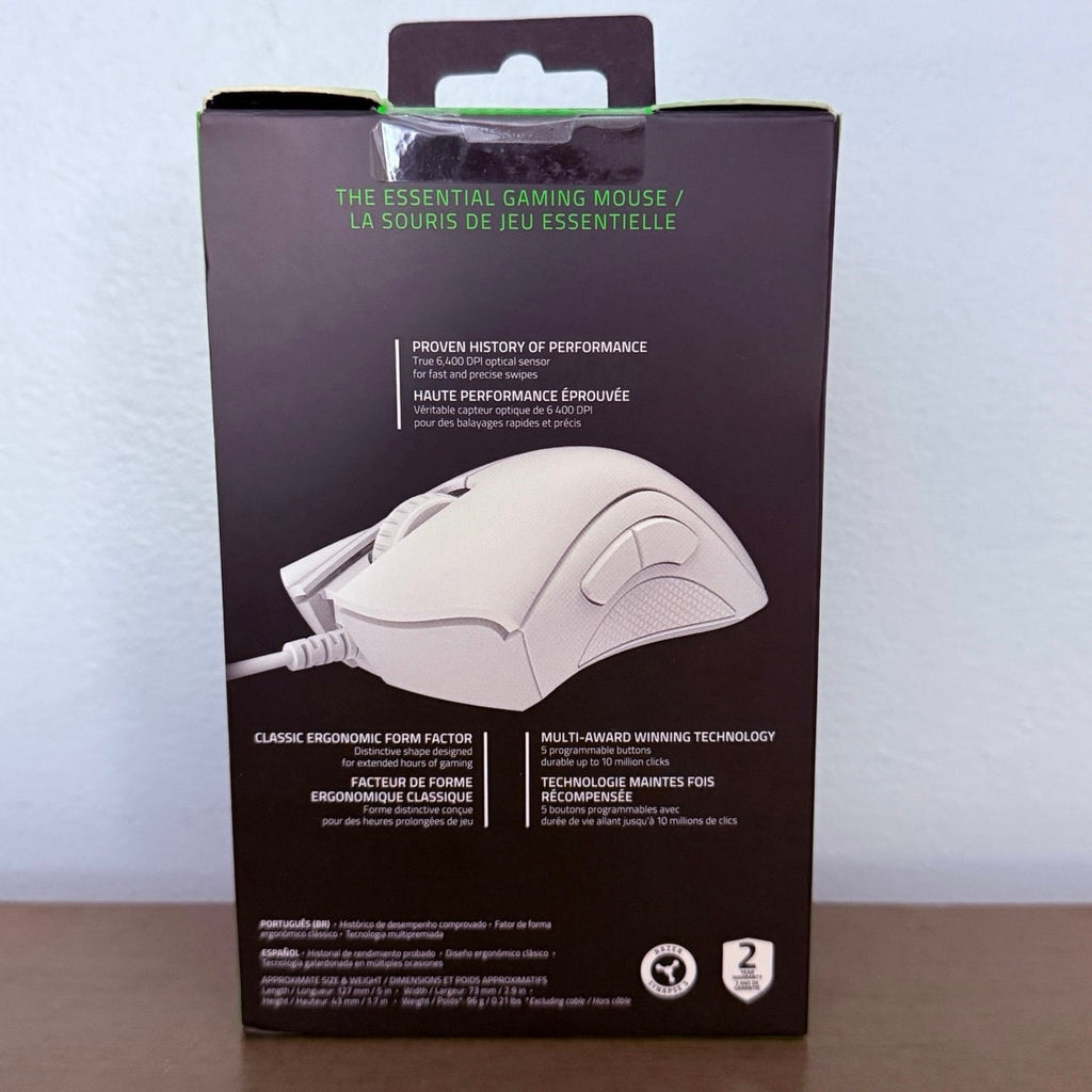 Sealed Razer Death Adder Gaming Mouse White Sealed Box