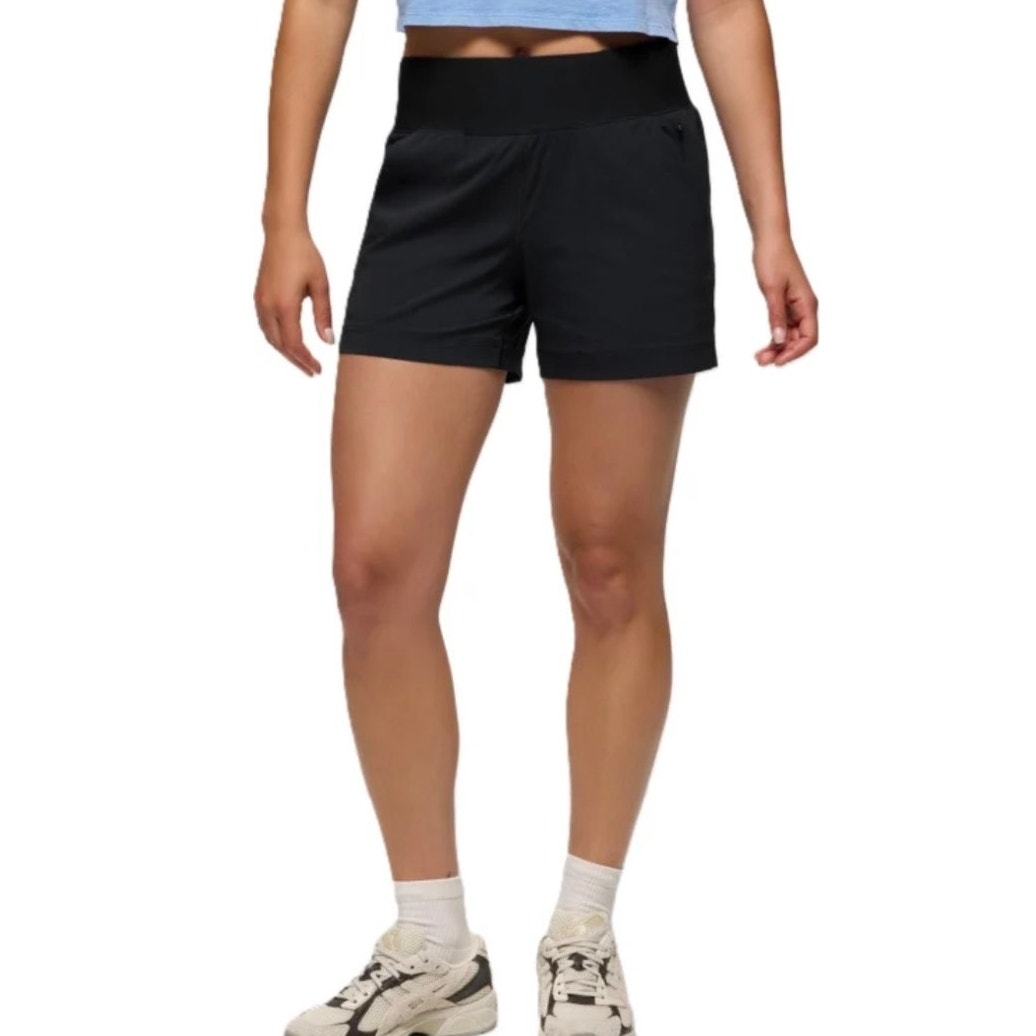 Women's Prana Koen Sz Small 5" Short Black Lightweight Hiking Activewear NWT