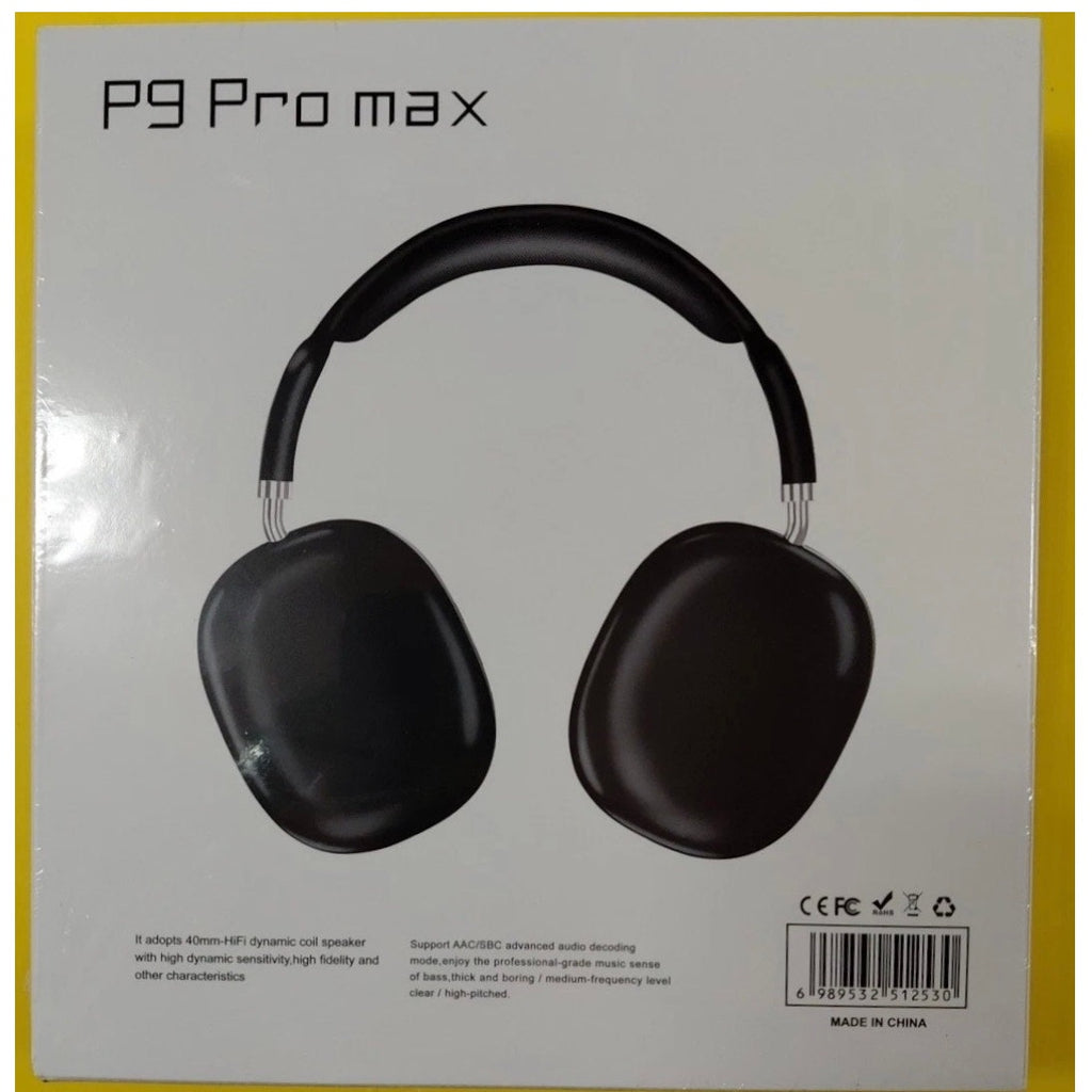 New Sealed P9 PRO MAX Headphones Noise Cancelling Bluetooth Earphones BLACK