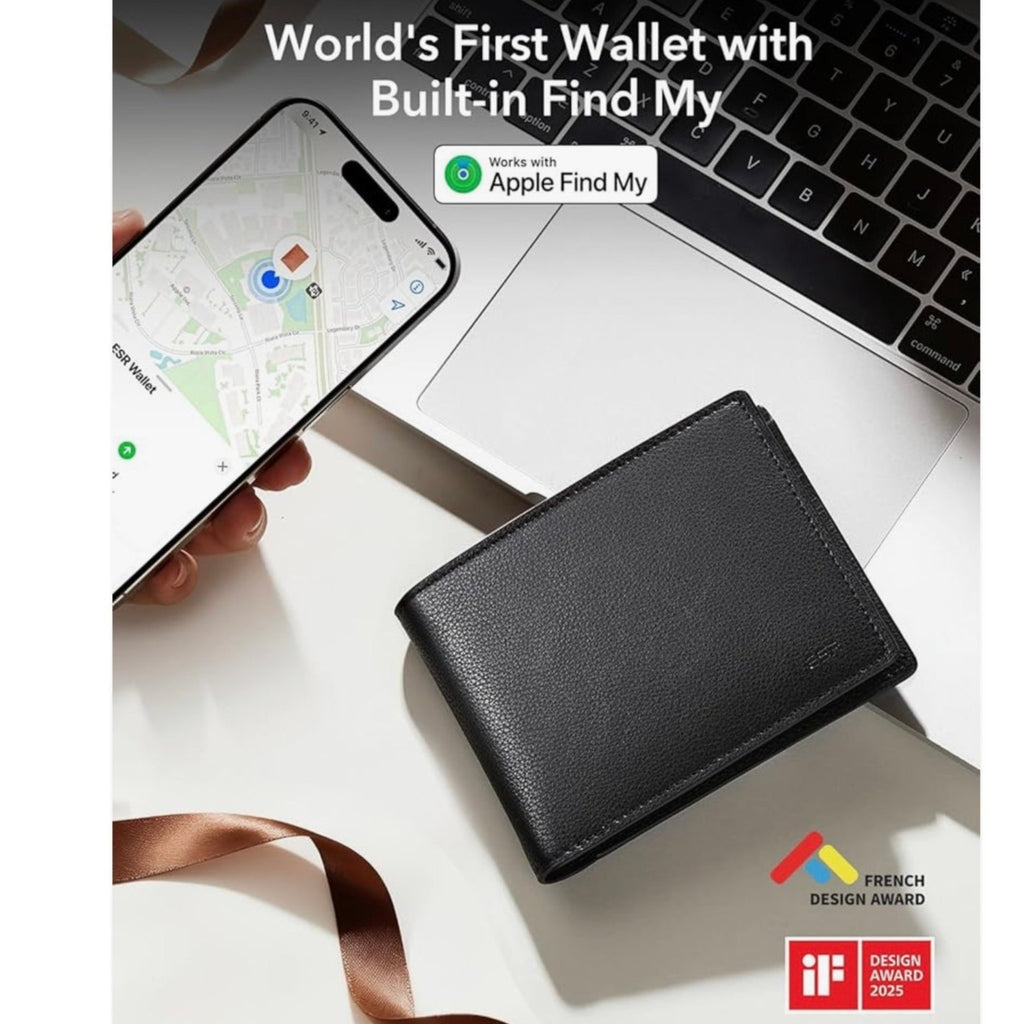ESR Geo Wallet with Find My, RFID Blocking, GPS Wallet for Men, Wallet Tracker