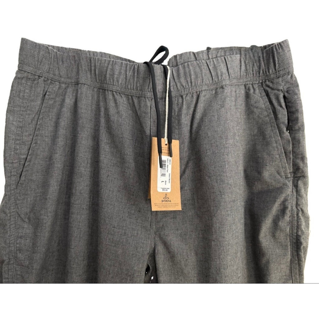 prAna Men’s Vaha E‑Waist Pants Gravel Grey Hemp Blend Large 34 Inseam NWT