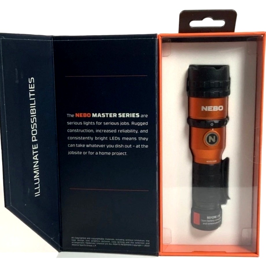 NEBO Master Series FL750  Rechargeable IP67 Waterproof Flashlight NIB