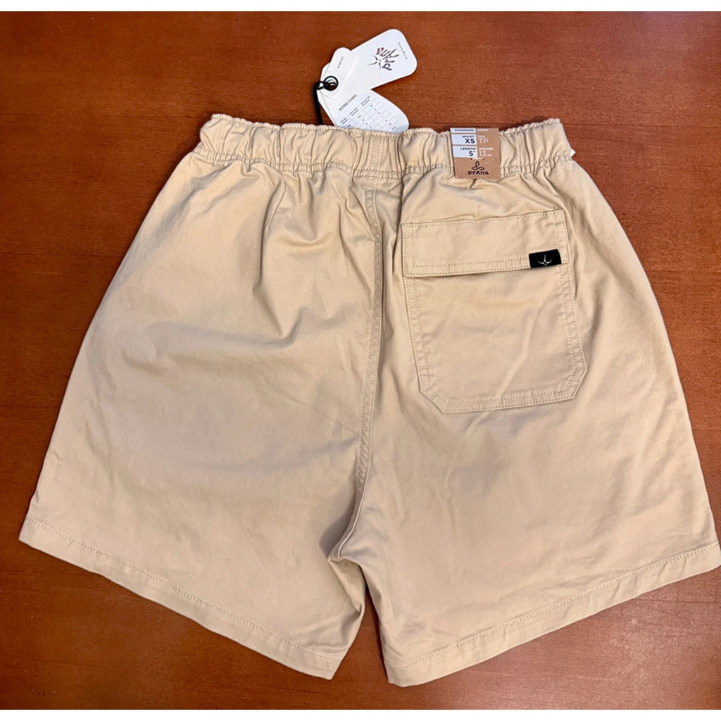 Prana Orig. Co-Ed Collection Mojave Shorts Khaki 5" inseam Women Small / Men XS