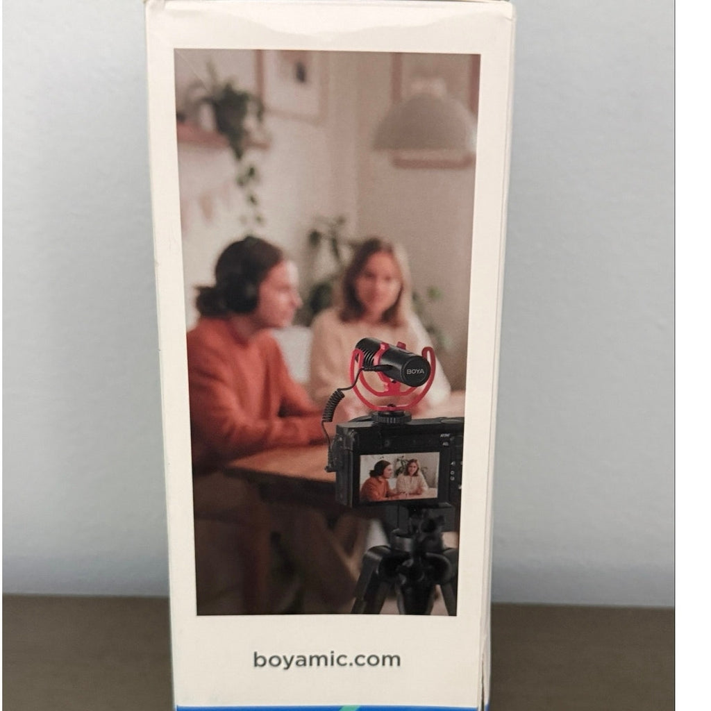 BOYA BY‑MM1 AI On‑Camera Microphone Kit w/ Cables, Shock Mount & Wind Muff NEW