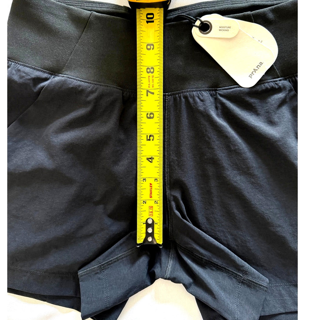Women's Prana Koen Sz Small 5" Short Black Lightweight Hiking Activewear NWT