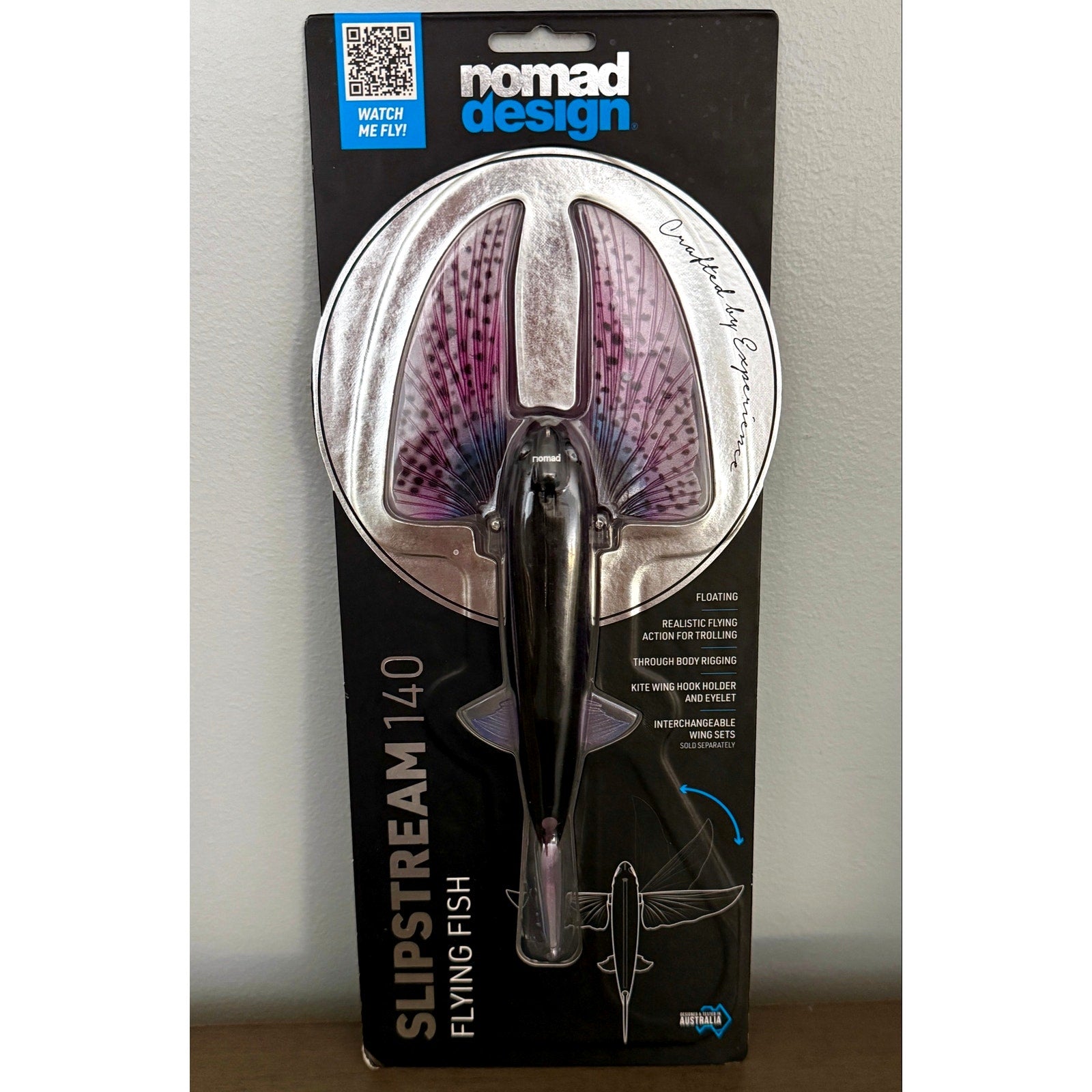 Nomad Design Slipstream 140 Flying Fish Purple Oceanic 5.5in Flying Fish Lure