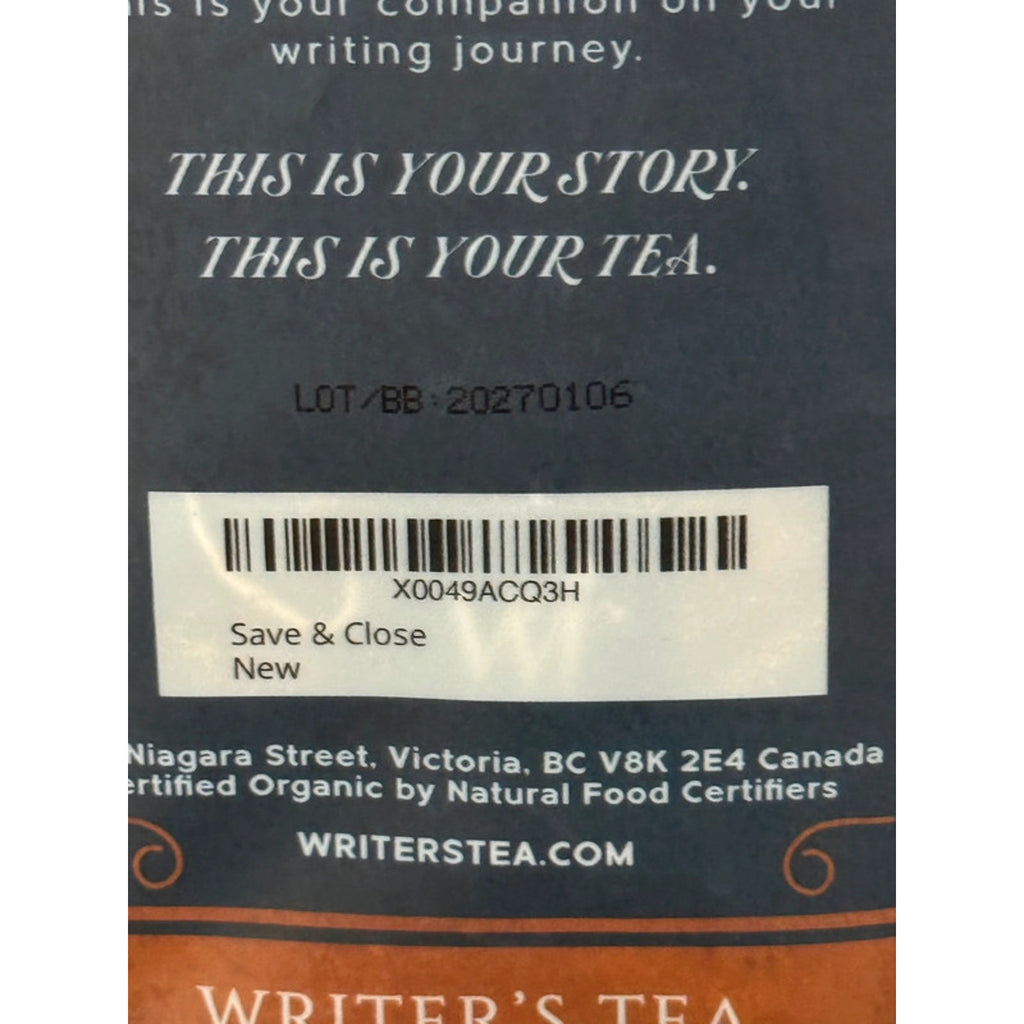 Writers Tea Nighttime Blend Organic Caffeine‑Free Sleep Tea Chamomile & Lavender