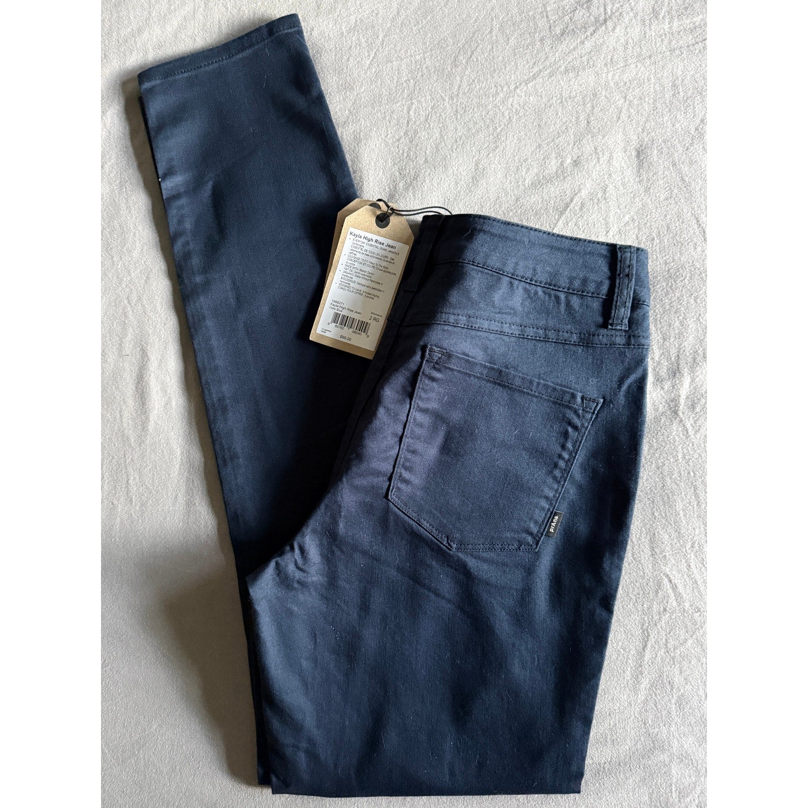 prAna Kayla Jeans Women’s 2/26 x 32 Inseam • Organic Stretch Denim • Indie Blue