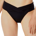 Michael Kors Ibiza Euro Gathered Bikini Swim Bottom Solid Black | Size Small NEW