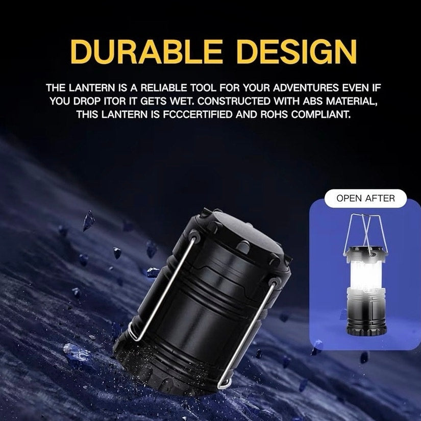 2-Pack LED Collapsible Portable  Durable Lanterns Ultra Bright, Long Lasting NIB