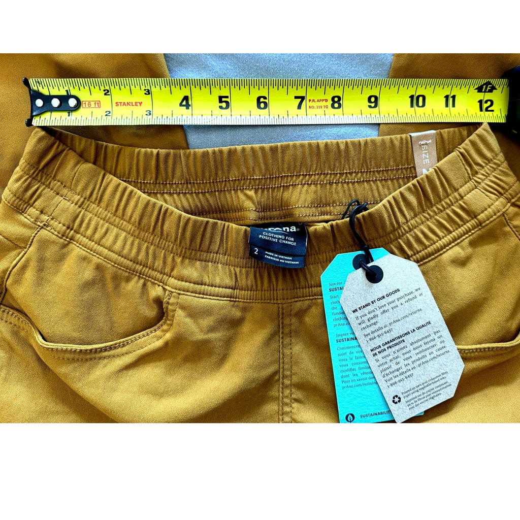 Women's PrAna Halle E‑Waist Jogger II – Antique Bronze /Tumeric - Size 2 NWT