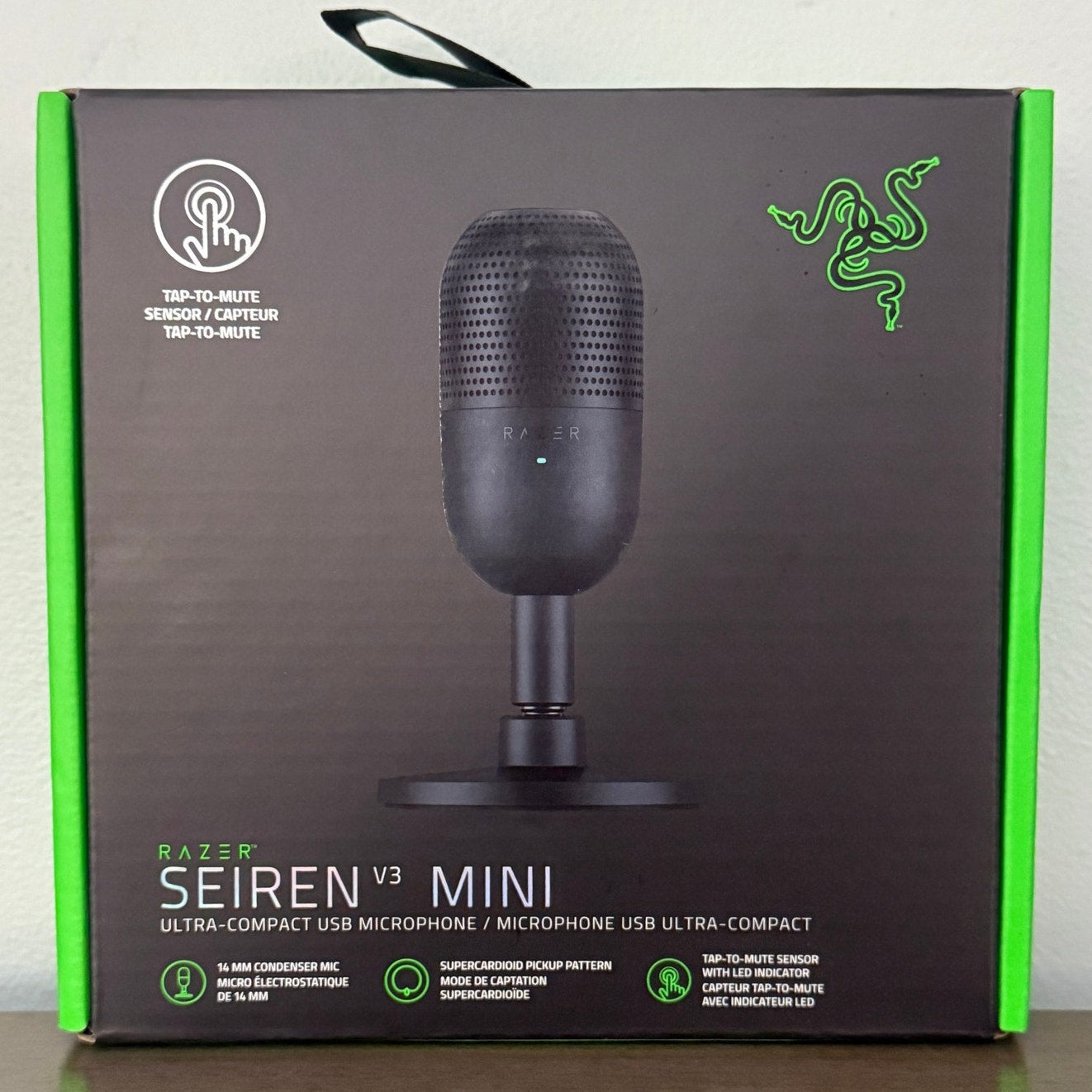 Razer Seiren V3 Mini USB Microphone Condenser Supercardioid Pickup Pattern NEW
