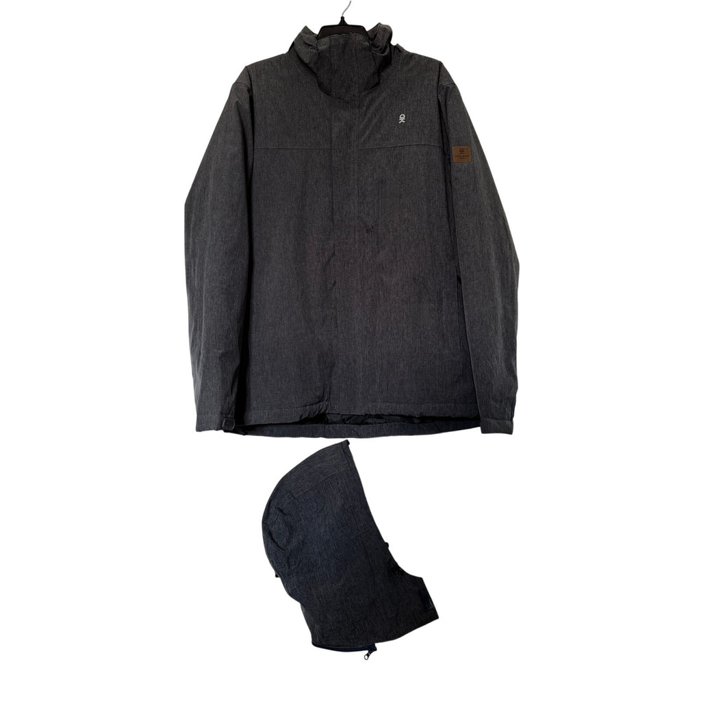 Little Donkey Andy Men’s Softshell Ski Snowboard Jacket Gray Opt Hood Size L NWT