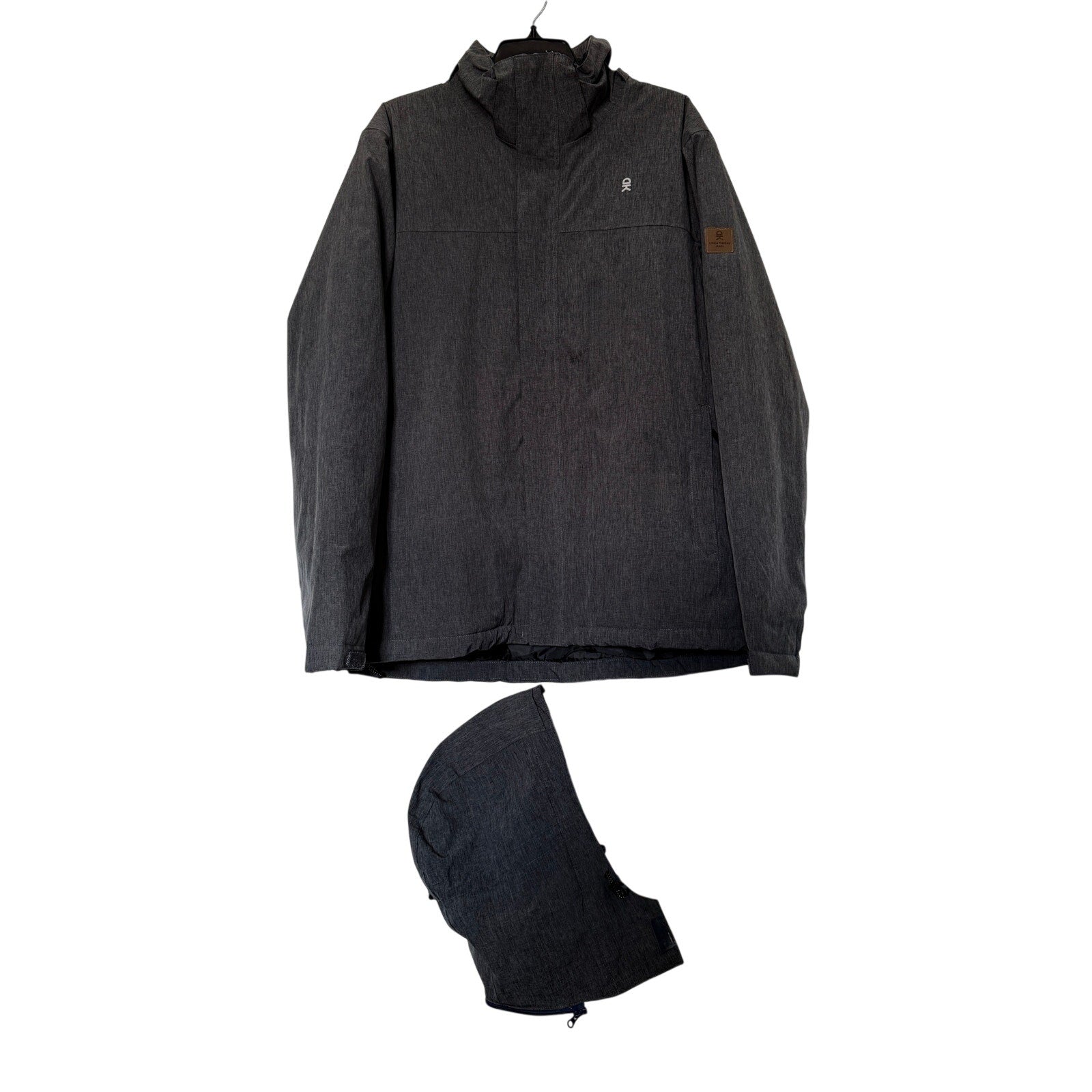 Little Donkey Andy Men’s Softshell Ski Snowboard Jacket Gray Opt Hood Size L NWT