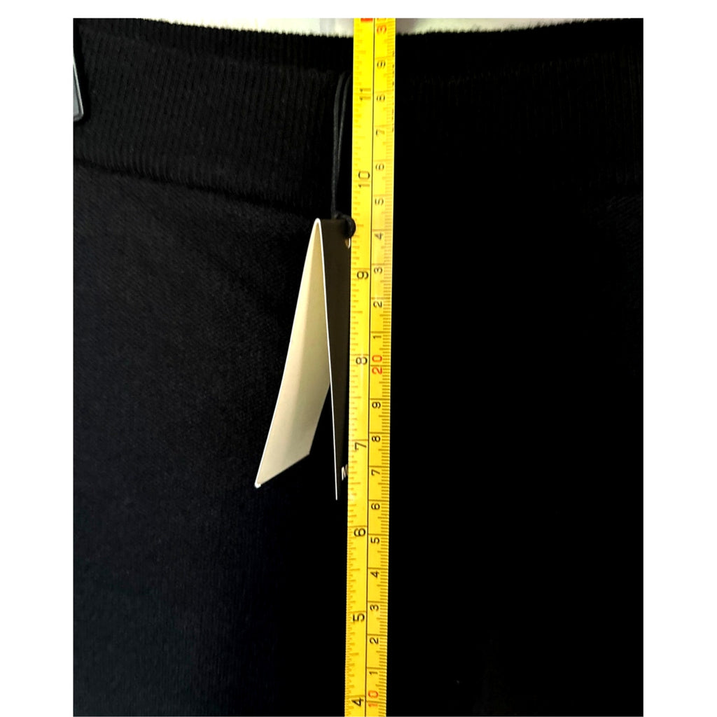 New Monrow Sweater Knit Bootcut Black Pant Feature Ankle Accent Slits Sz XS NWT