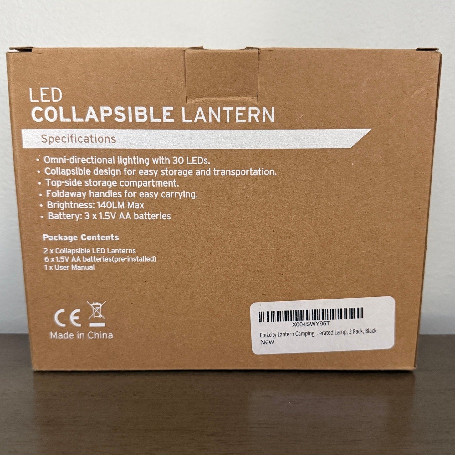 2-Pack LED Collapsible Portable  Durable Lanterns Ultra Bright, Long Lasting NIB
