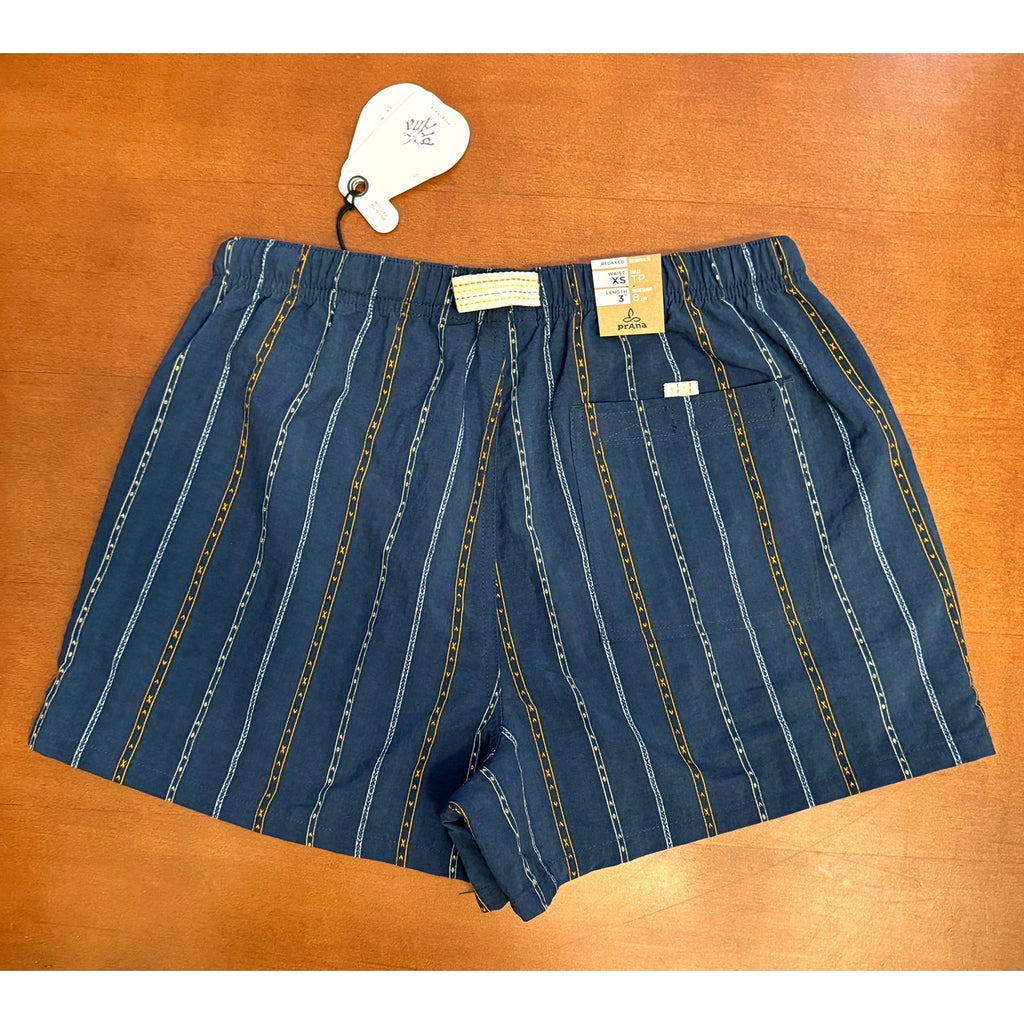 Womens Prana 90s Style Inspired Indio Heritage Shorts Stormy / Navy Sz Small 3"