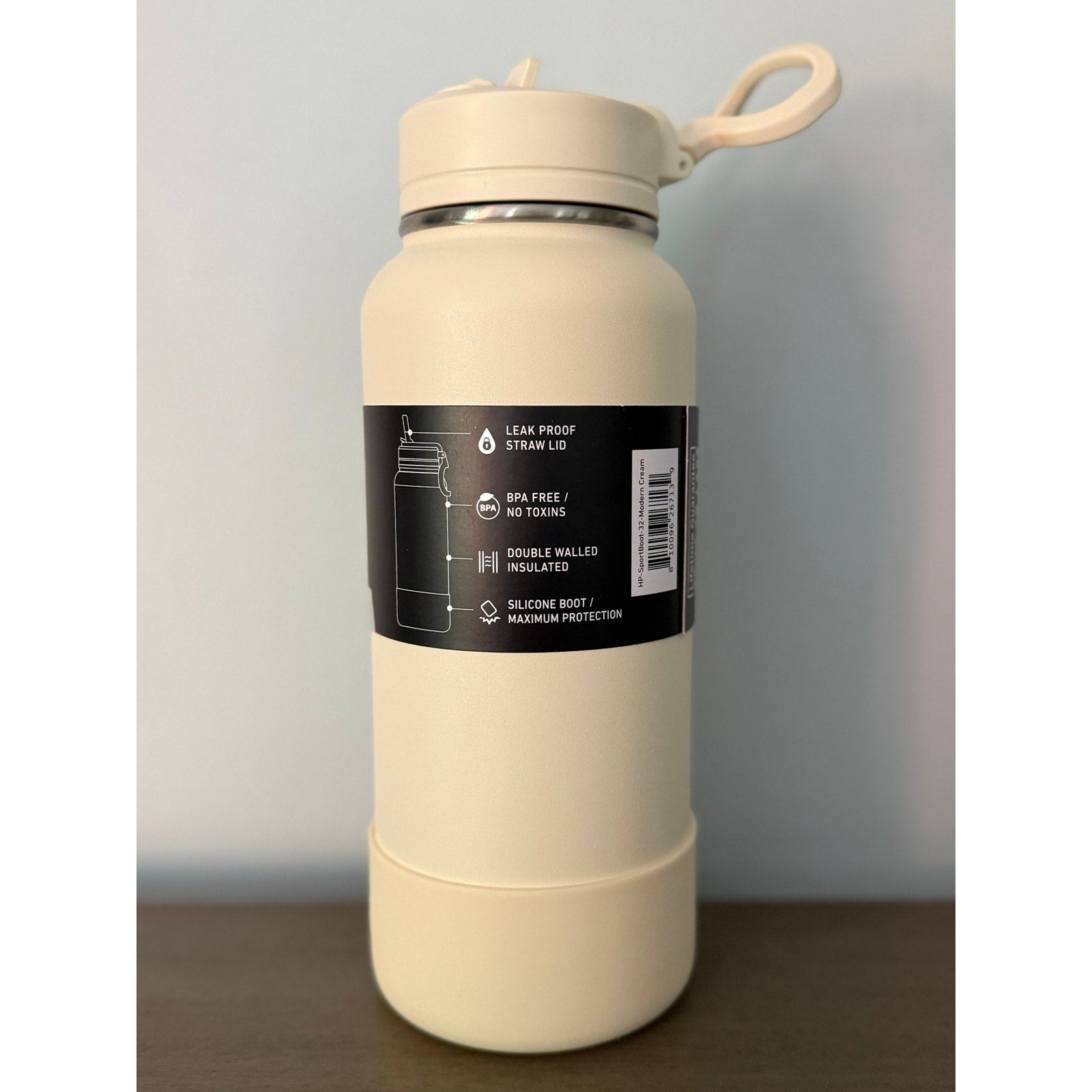 HydraPeak Sport 32oz Stainless Steel Insulated 24Hrs Water Bottle – Cream NEW
