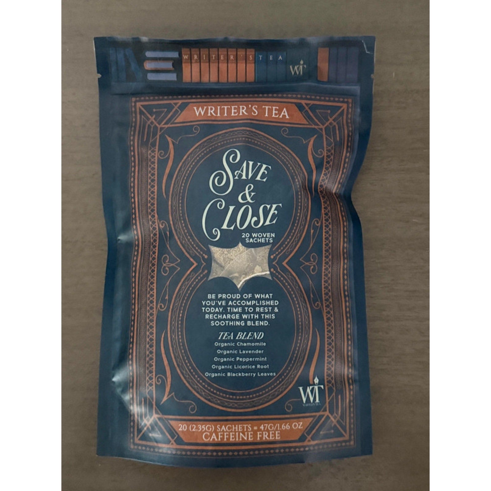 Writers Tea Nighttime Blend Organic Caffeine‑Free Sleep Tea Chamomile & Lavender