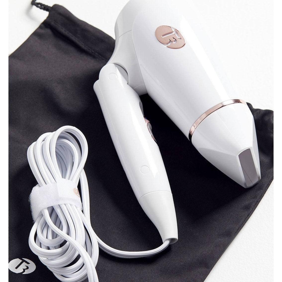 T3 Featherweight Compact Micro Dryer White #76851 Dual Voltage Travel 1200W NWOB