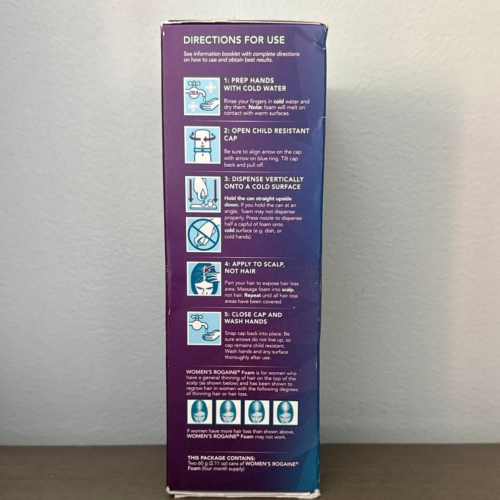 Women’s Hair Regrowth Treatment Foam 4 Month Supply (2 x 2.11 oz) EXP 4/27 NIB