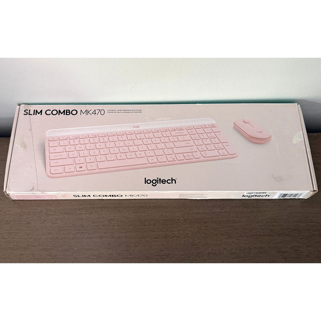Logitech MK470 Keyboard PINK USB-A Low-Profile Full-Size Keyboard - NO MOUSE