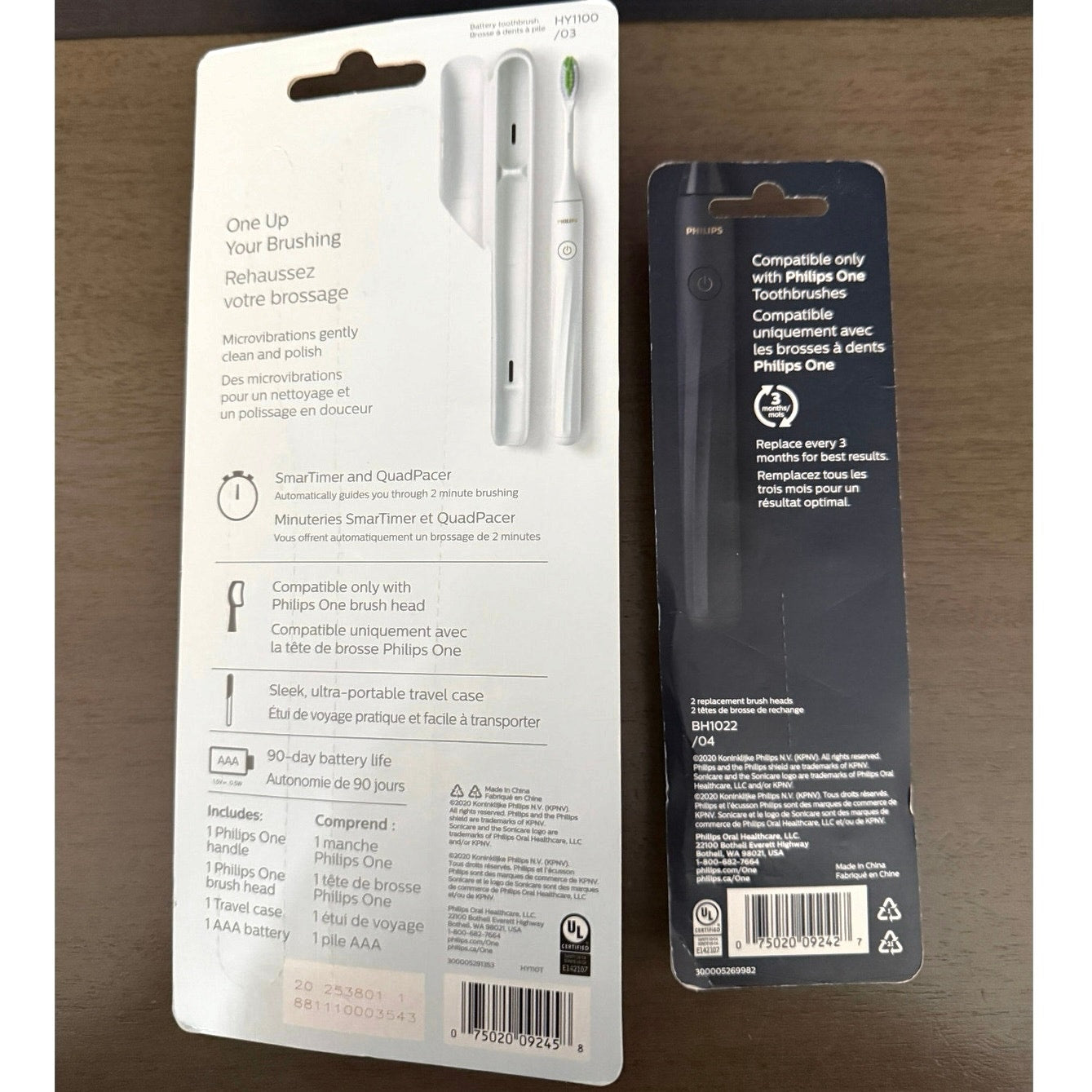 Philips One Sonicare Electric Toothbrush w/ 2 Pack Sonic Head Replacements