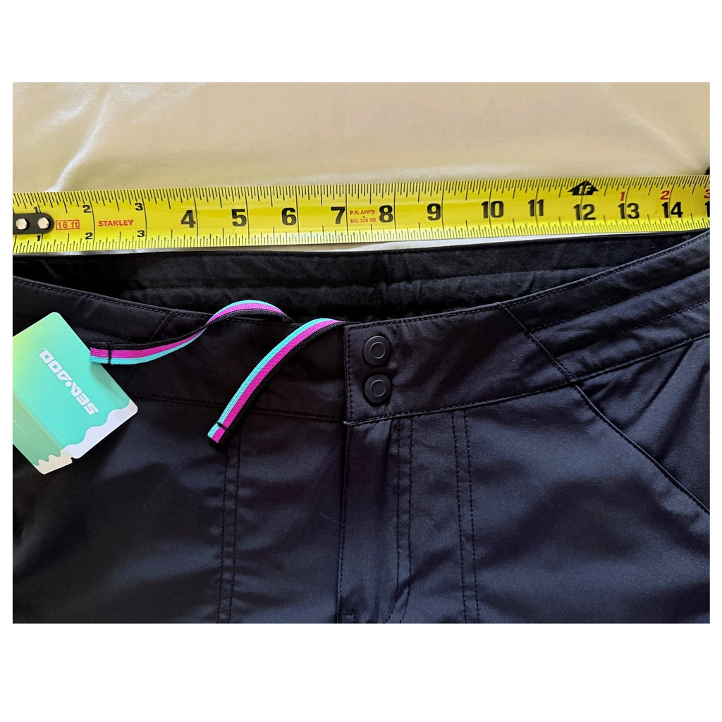 Sea-Doo Classic 6" Quick Dry Stretch Drawcord Board Short Black Size S / P NWT