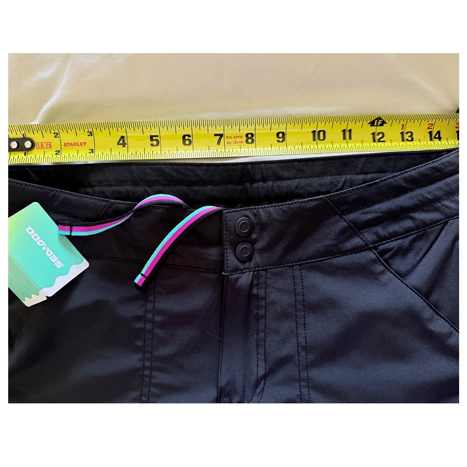 Sea-Doo Classic 6" Quick Dry Stretch Drawcord Board Short Black Size S / P NWT