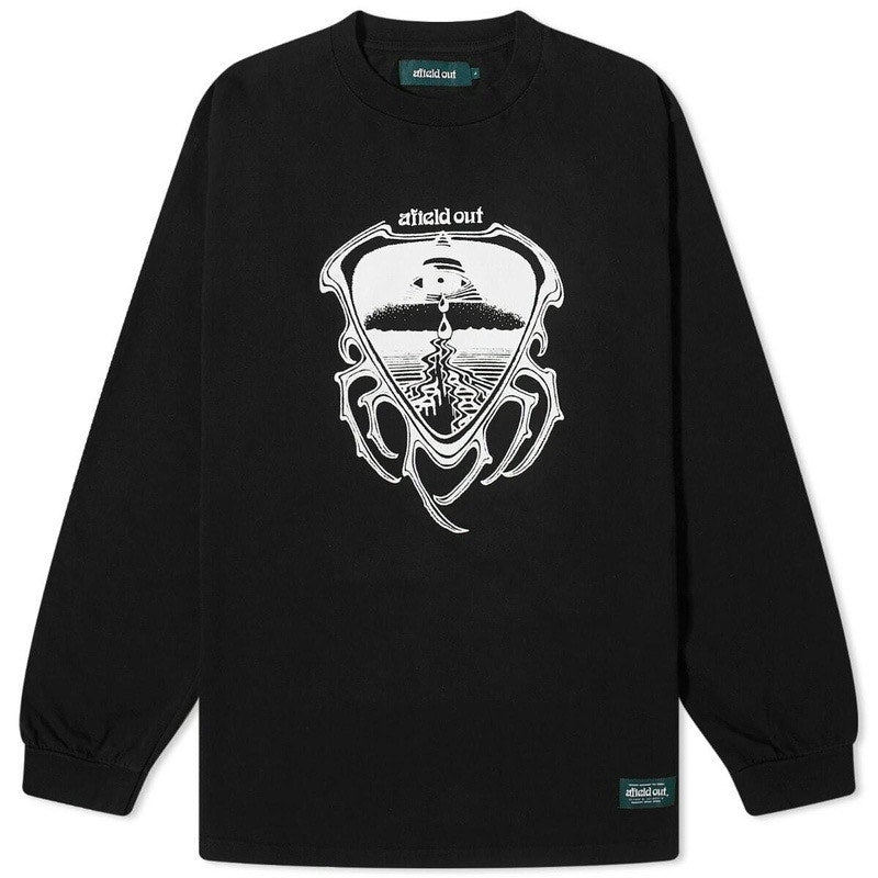 *RARE* Afield Out Men's Long Sleeve Perception L/S T-Shirt Black Size Large NWT