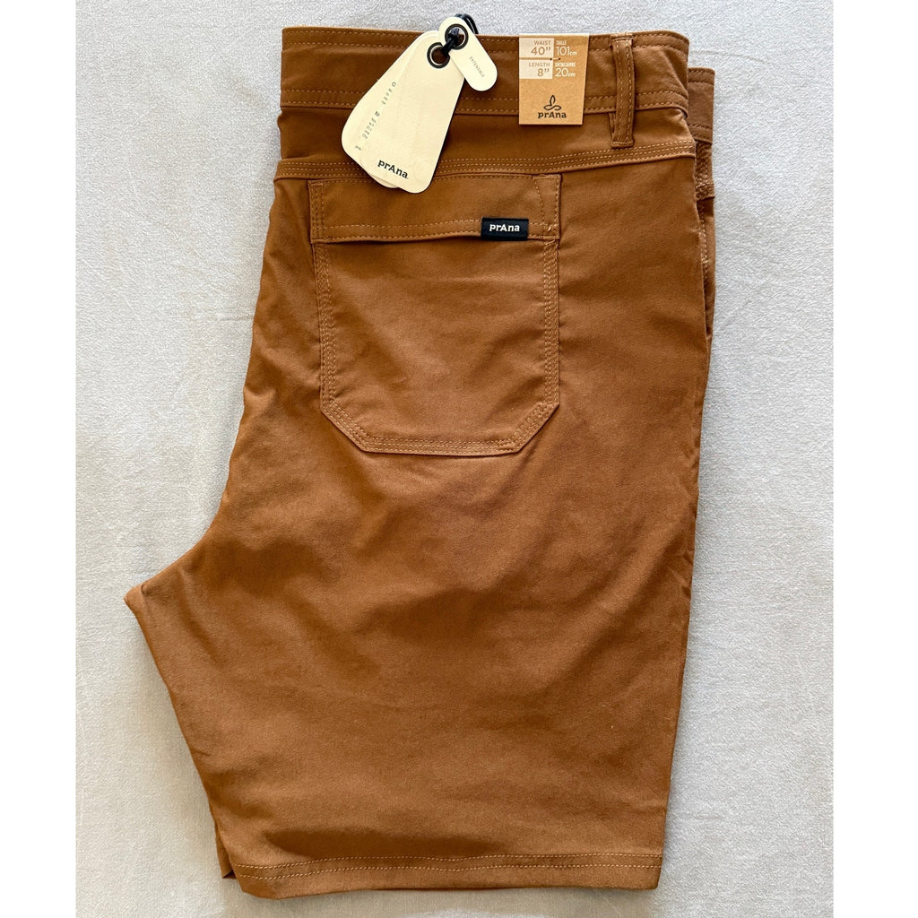 Mens PrAna Stretch Zion Short II w/ Belt Size 40" 8" -Sepia / Rust NWT *Also 38"