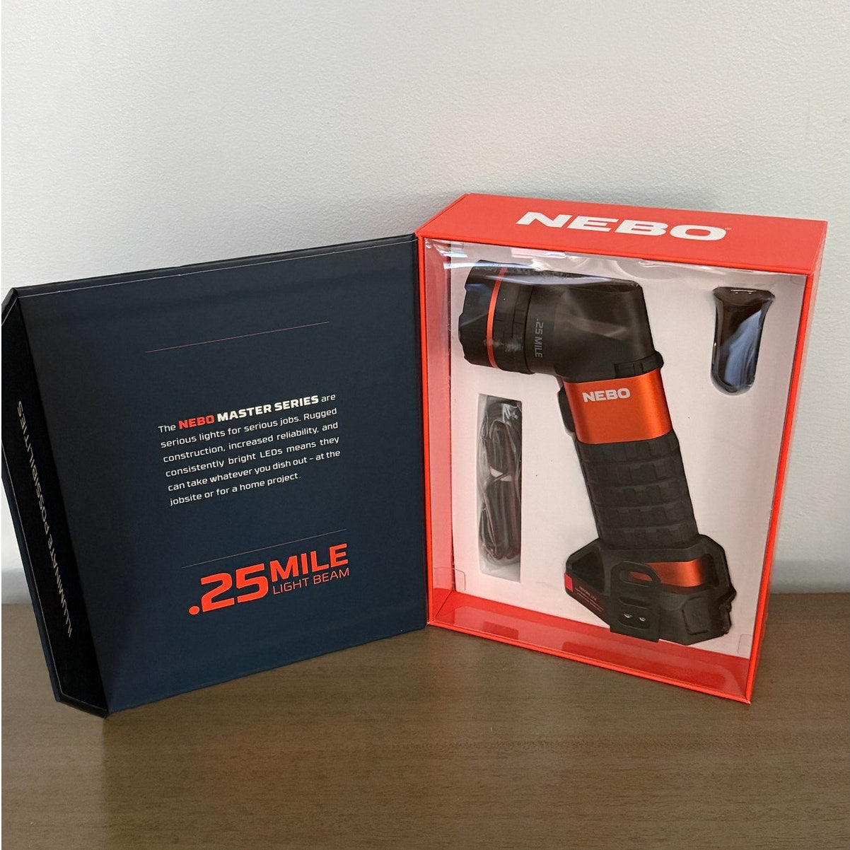 NEBO SL25 Dual-Beam Flood & Spot Light – Rugged, Waterproof, Emergency Ready NIB