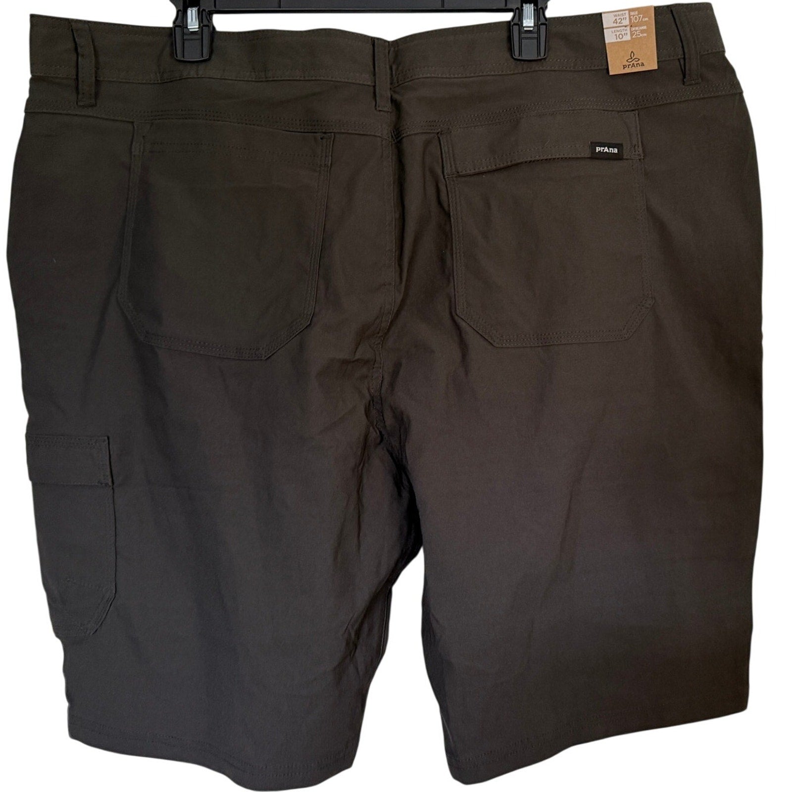 Mens PrAna Stretch Zion Short II Size 40 Waist Built in Belt Dark Iron Gray NWT
